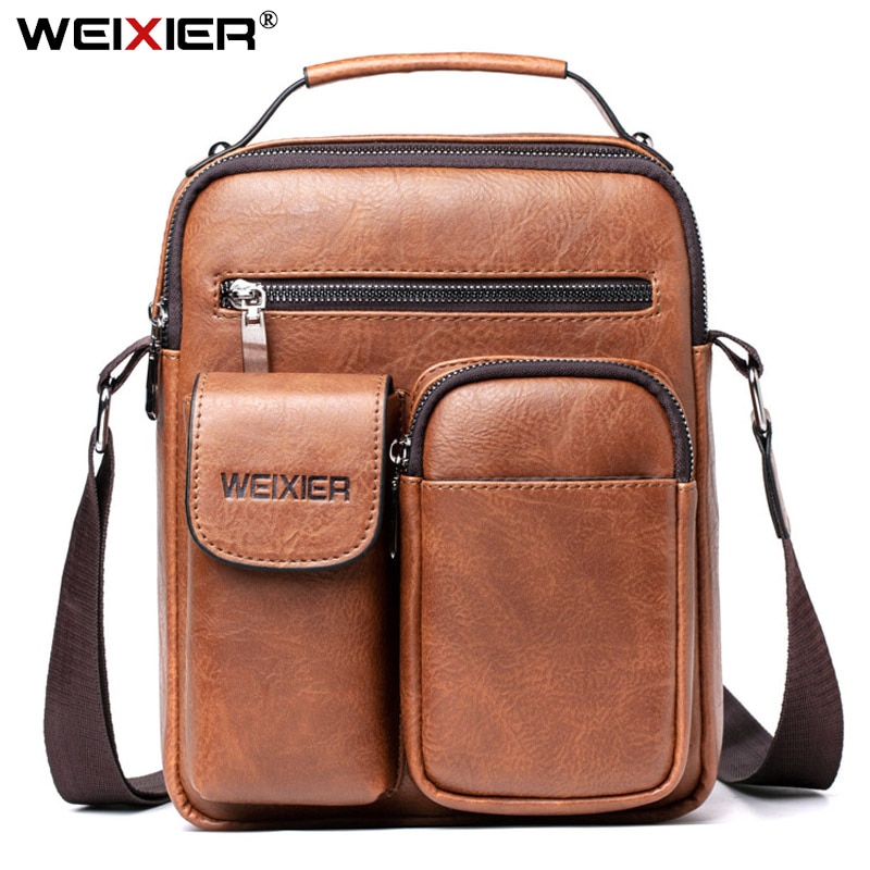 Brand Designer Shoulder Bag Men Business Portable Crossbody Bags Man pu ...